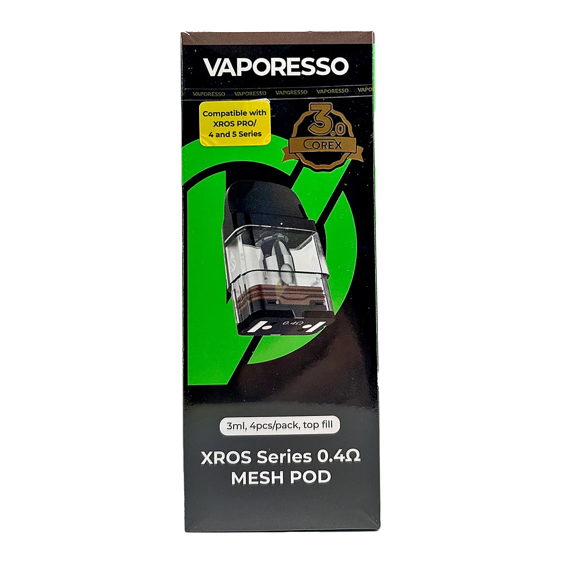 Corex 3.0 XROS Series Replacement Pod By Vaporesso | 3ml | 4 Pack | Mesh 0.4ohm product image
